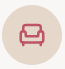 Icon of a pink sofa on a beige background