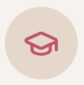 Icon of a graduation cap on a beige background