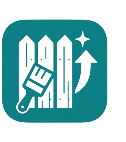 Icon of a paintbrush and a paint roller with an upward arrow, indicating painting or renovation.