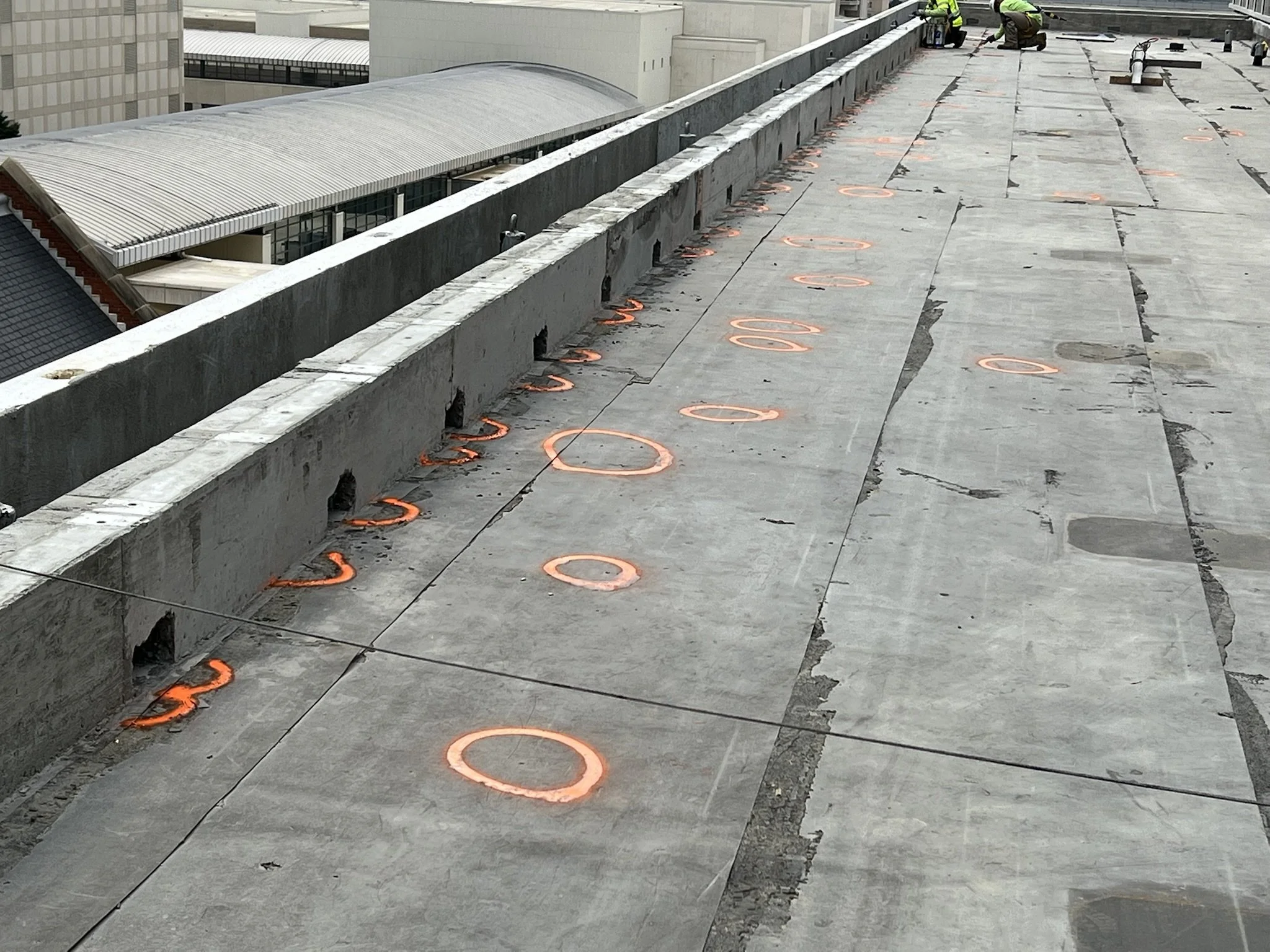 Evidence of Concrete Form Anchoring