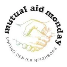Mutual Aid Monday logo - two hands in handshake grasp
