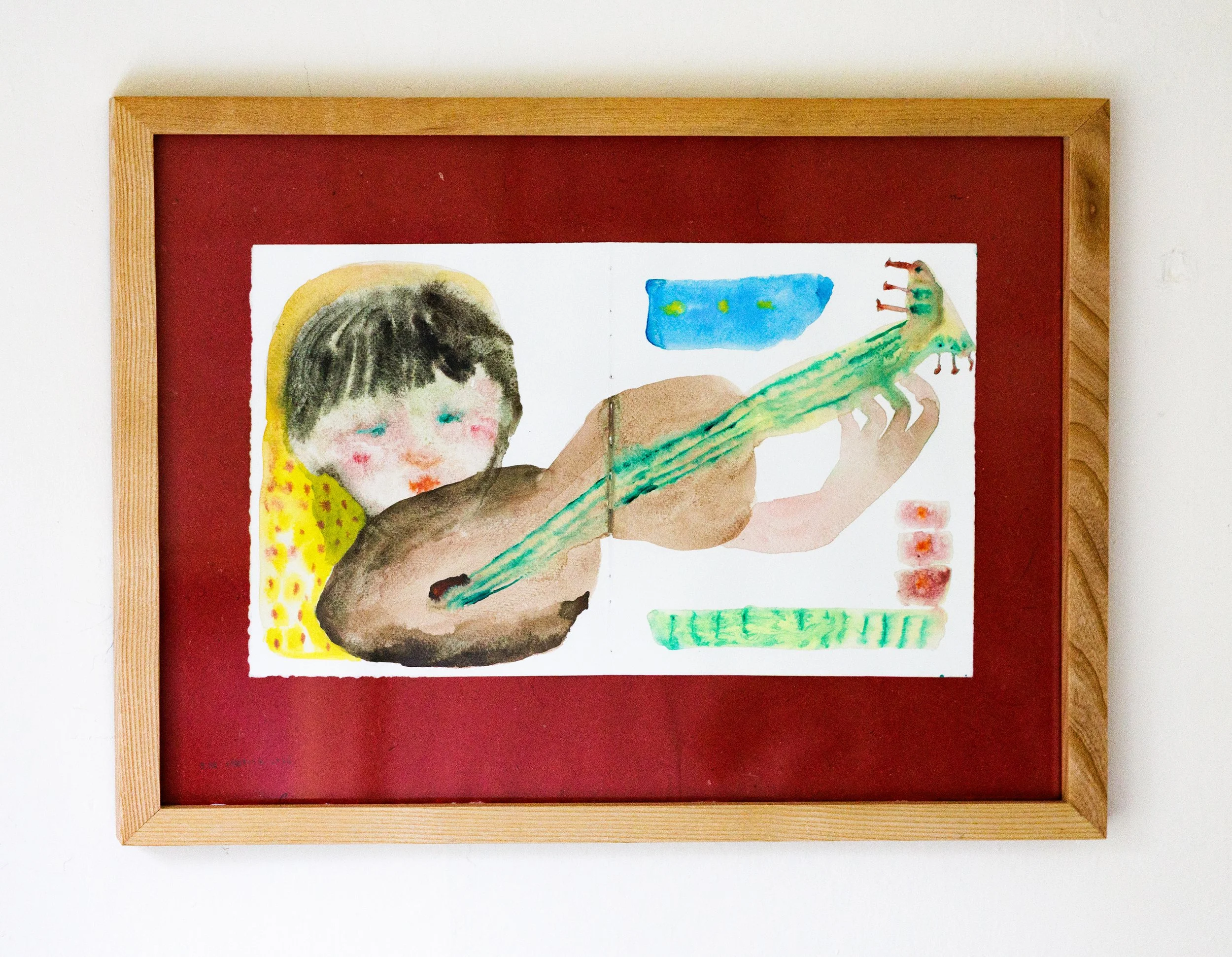 I fear I’m becoming a more patient person | acrylic on paper | 14 x 9, framed 18 x 14