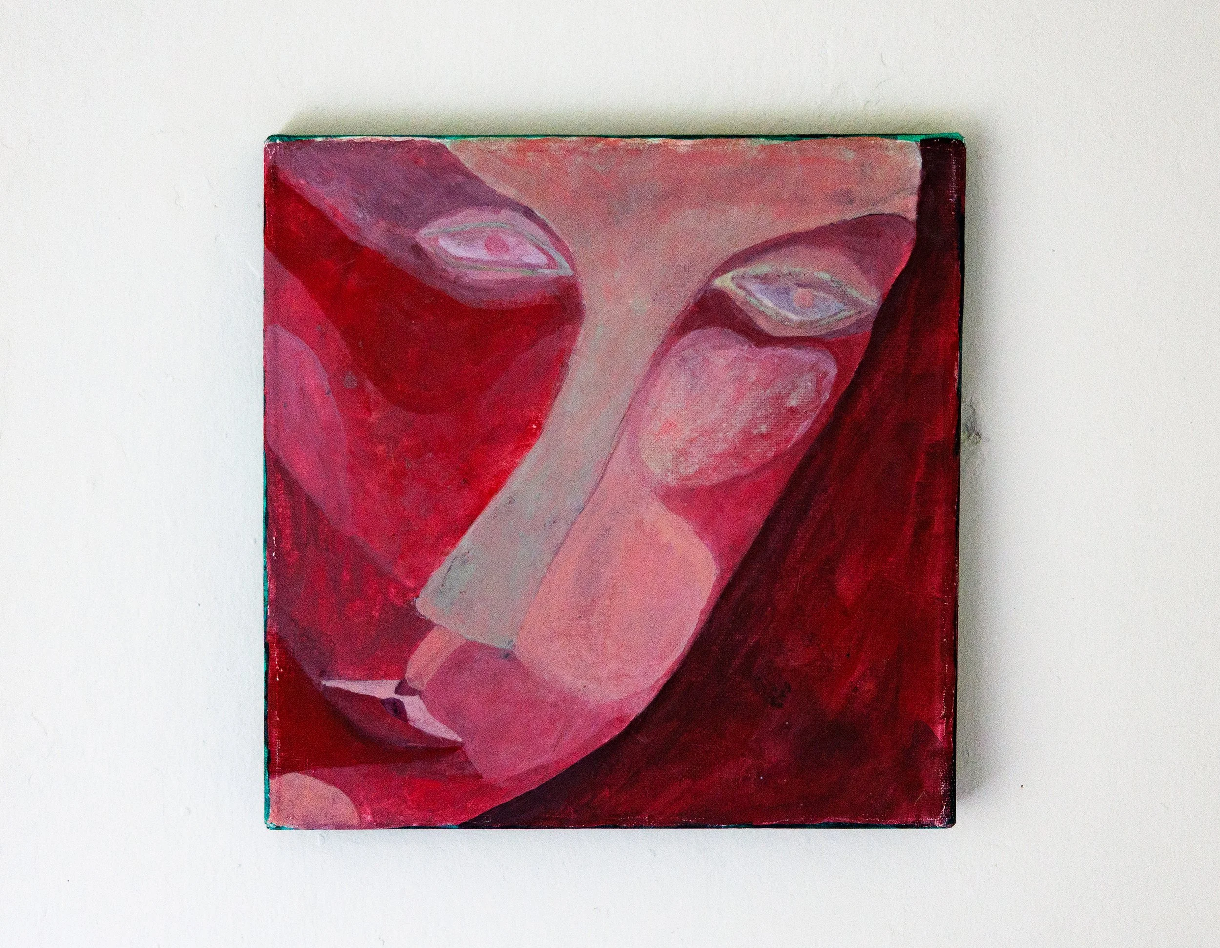 Tethered to perception | acrylic on canvas | 10 x 10
