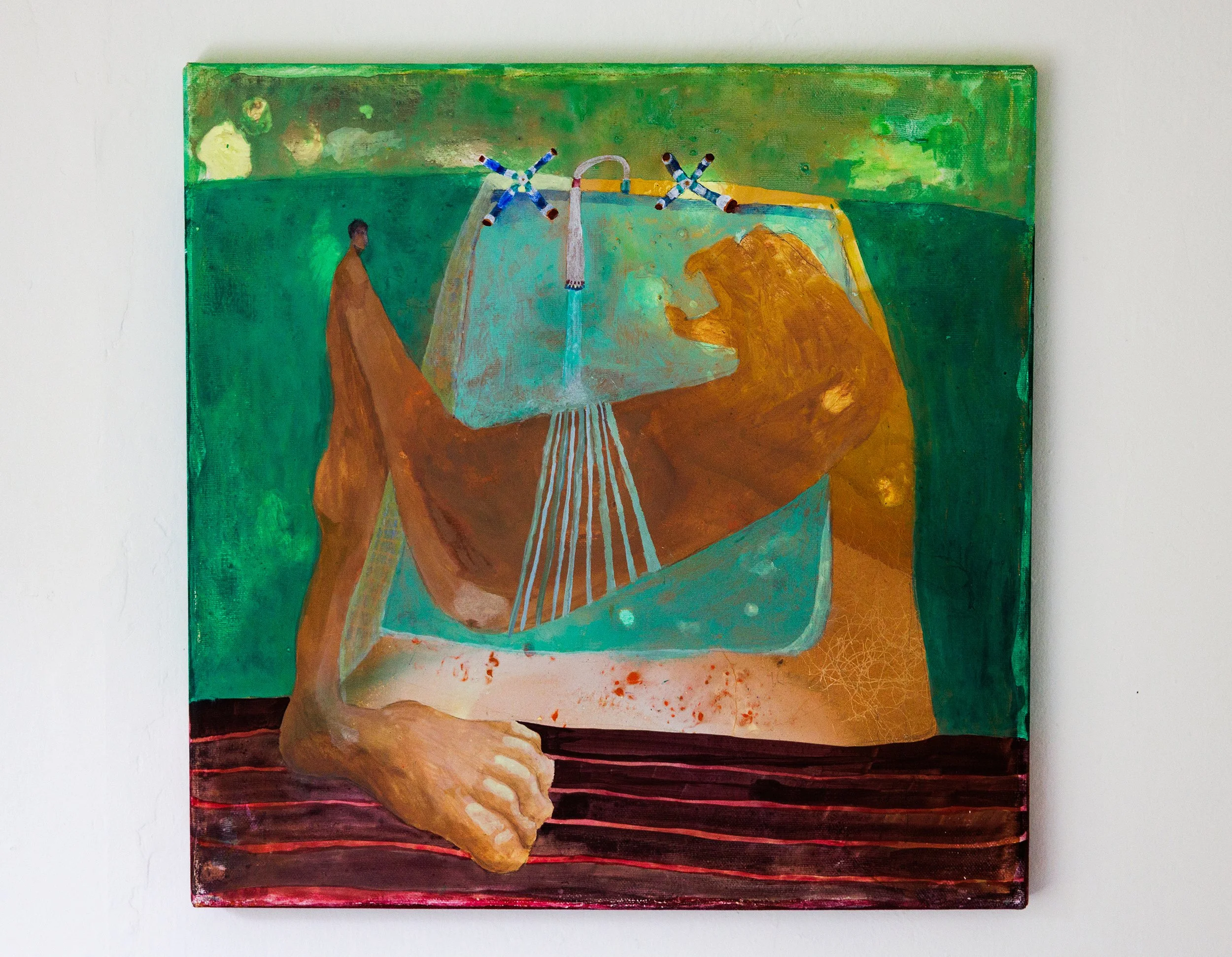 It’s in the sink that I can drink my thoughts | acrylic on canvas | 16 x 16