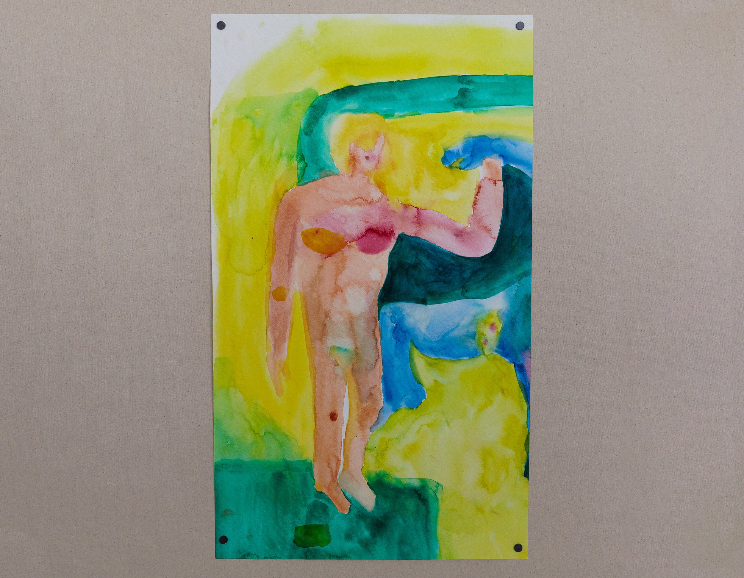 Overlooking | 19" x 30" watercolor, paper | 2024