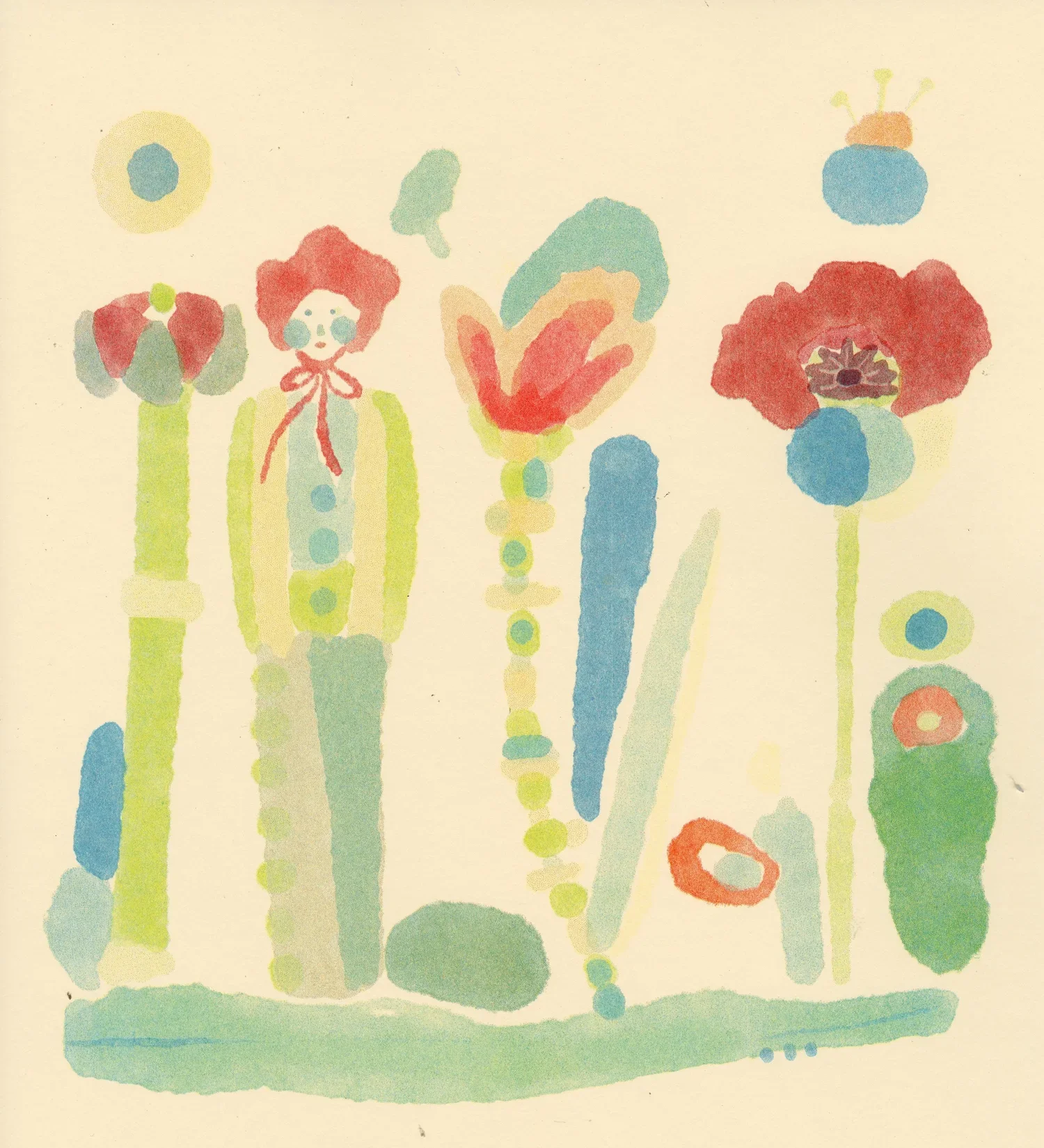 Pretending to be a Poppy Riso Print