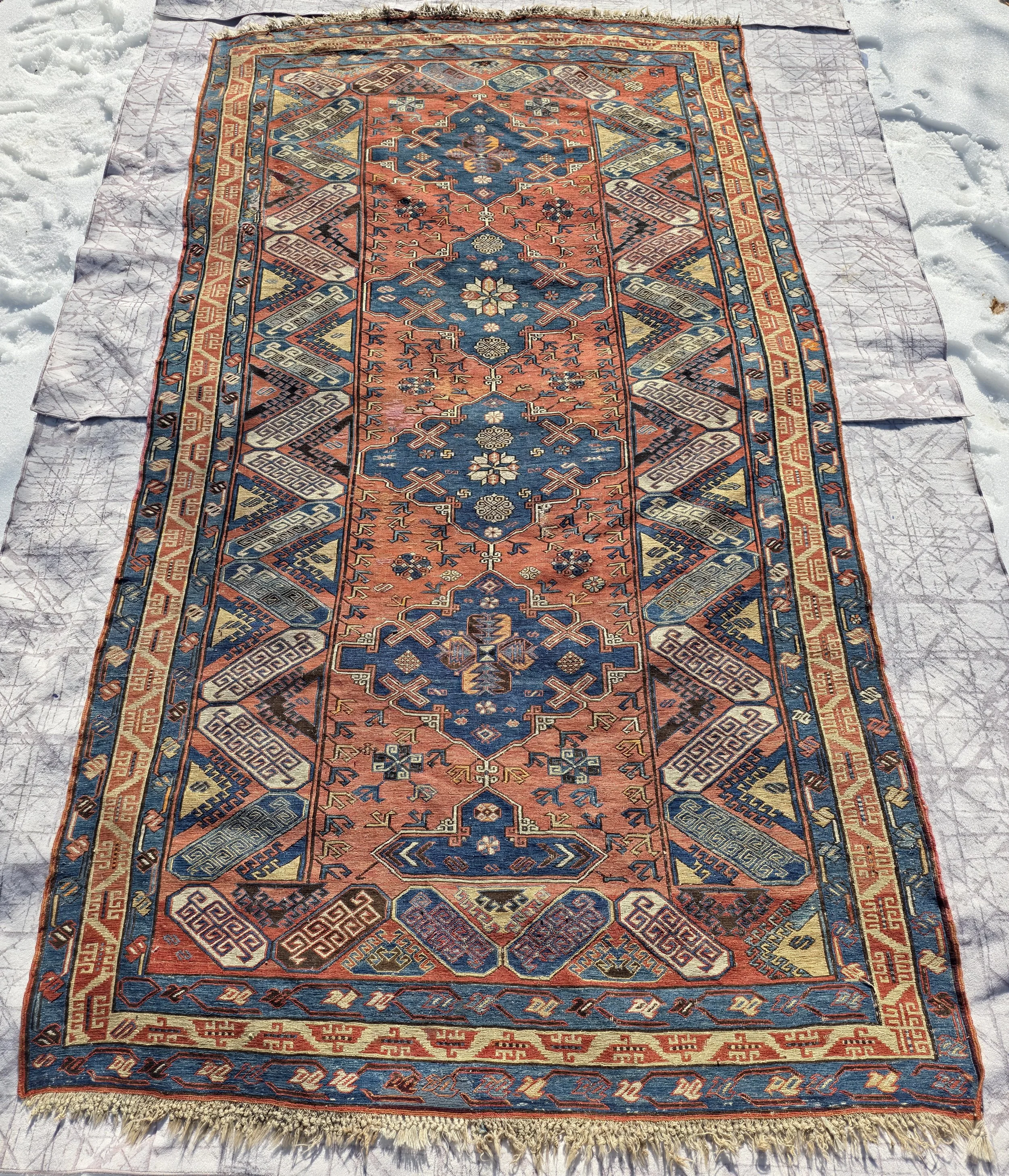 Antique Caucasian Soumak Rug (Late 1800s)