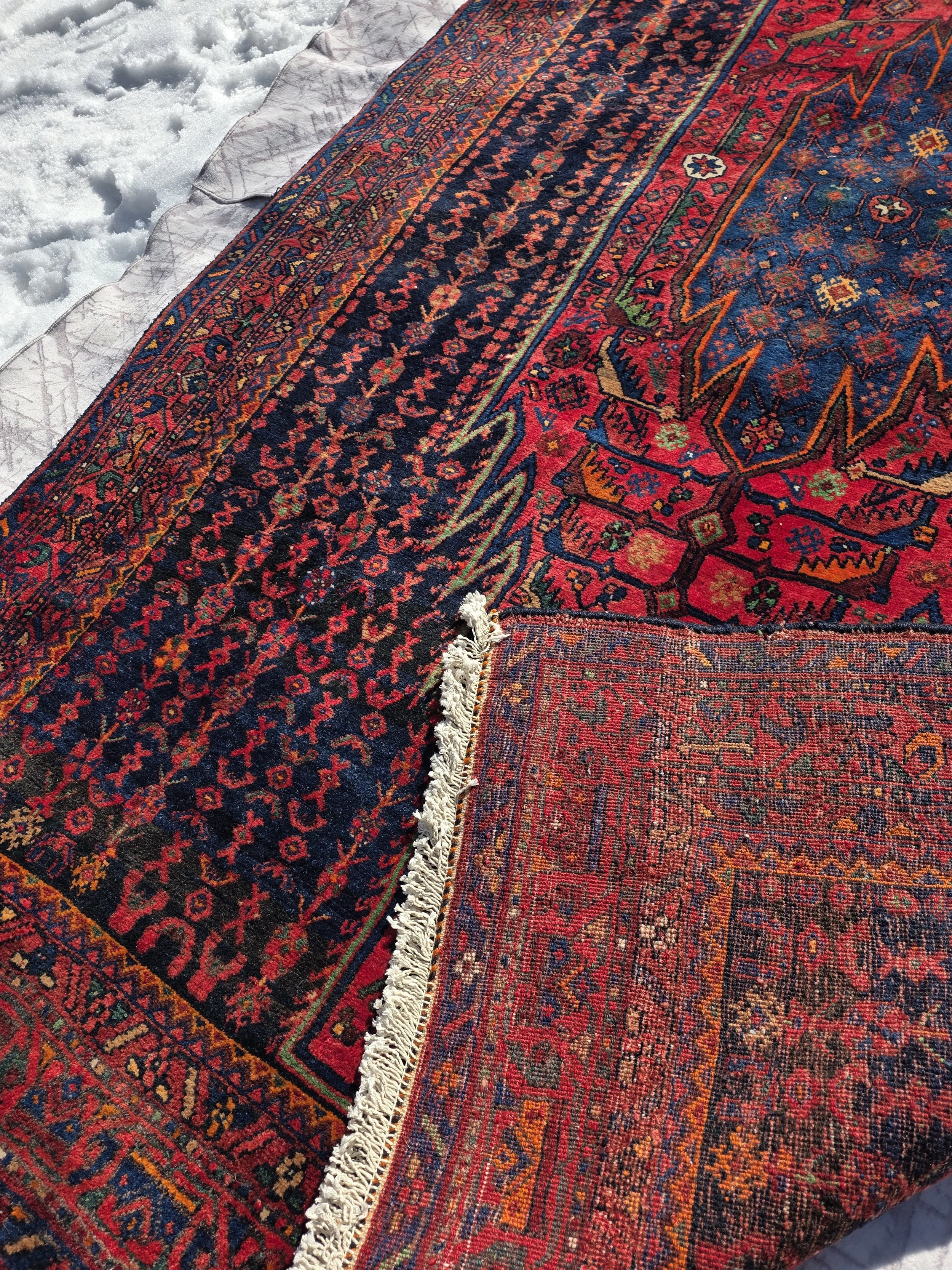 Vintage Kordi Bijar Kurdish Rug (circa mid-century)