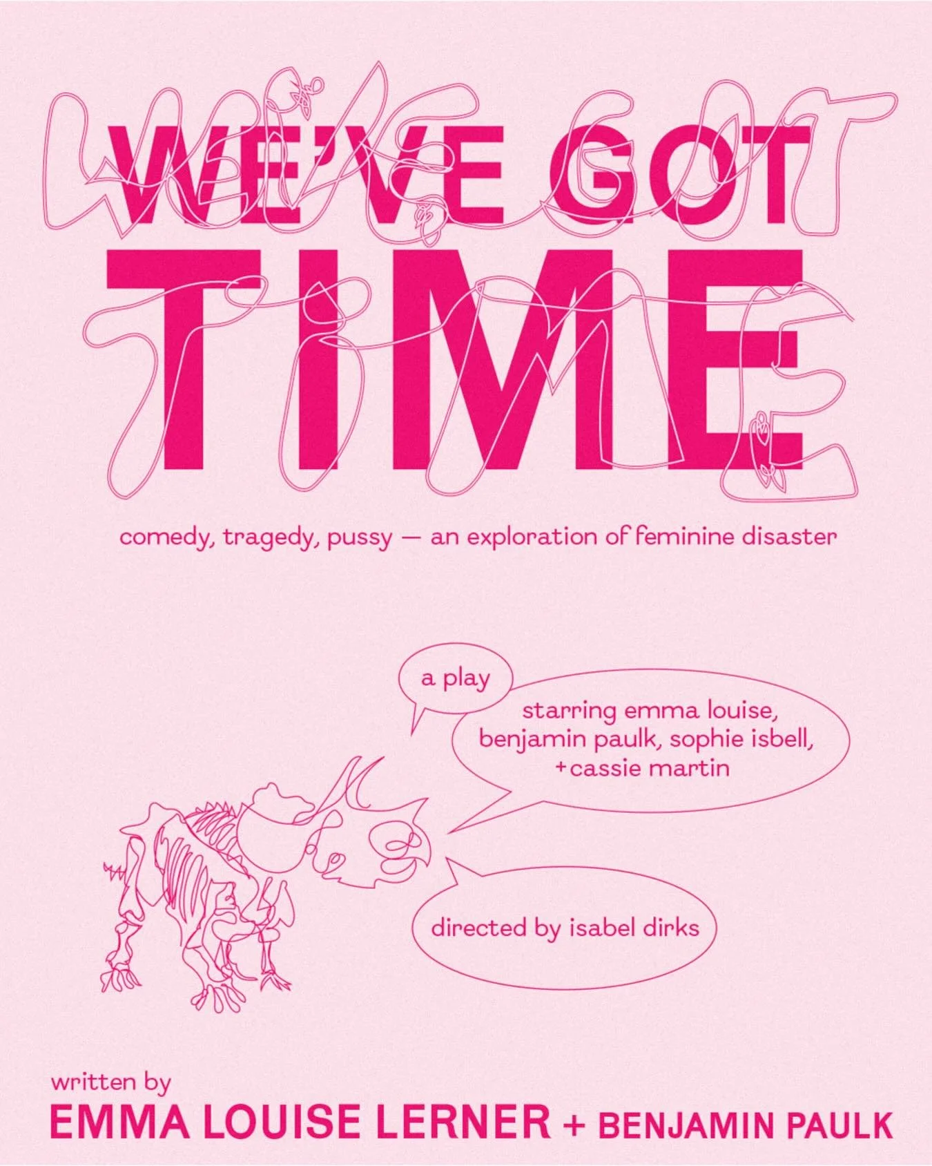 We&rsquo;ve Got Time is funny, raw, and painfully relatable -&nbsp;&nbsp;a coming-of-age story about racing against our most limited resource: time. It explores what we owe each other (and ourselves) while crash-landing into adulthood with equal part