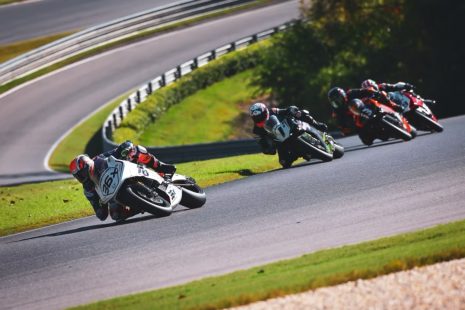Jayson Uribe riding the Orange Cat Racing Lightfighter V3 to its first win at Barber Motorsports Park