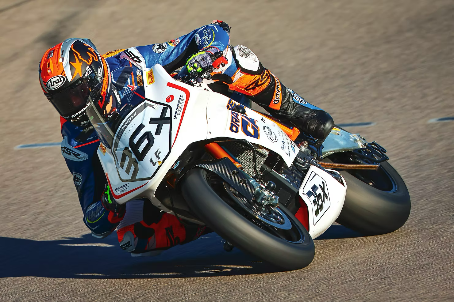 OrangeCat Racing’s Jayson Uribe scores three wins aboard Lightfighter V3 electric motorcycle at AHRMA round at Barber Motorsports Park