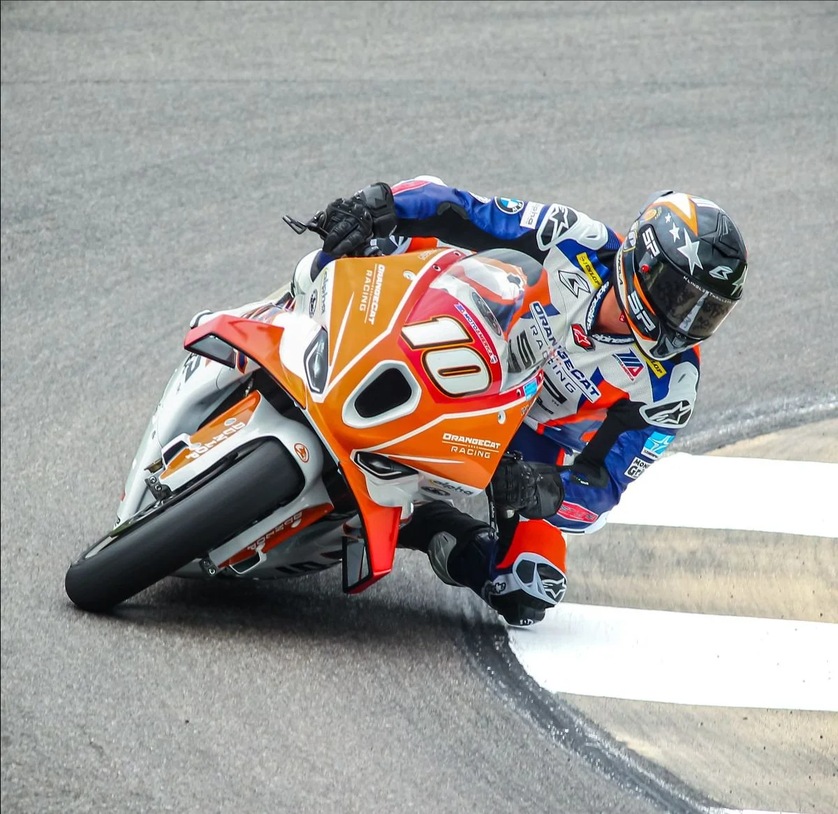 OrangeCat Racing rider Travis Wyman (No. 10) At barber 2024