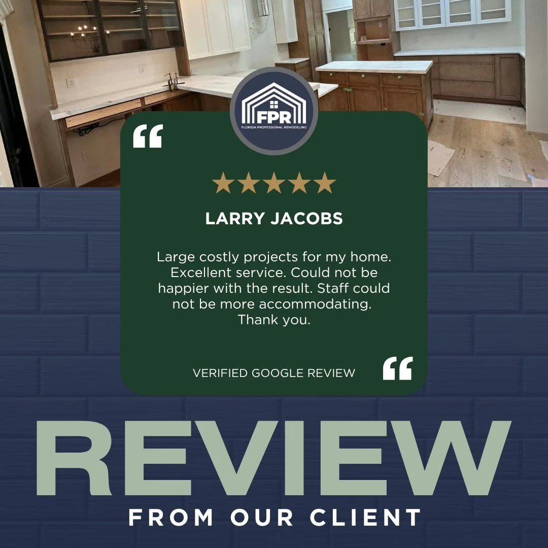 Another happy homeowner ⭐⭐⭐⭐⭐

We&rsquo;re proud to help Central Florida homeowners bring their projects to life with quality craftsmanship, communication, and attention to detail from start to finish.

Thank you, Larry, for trusting Florida Professi