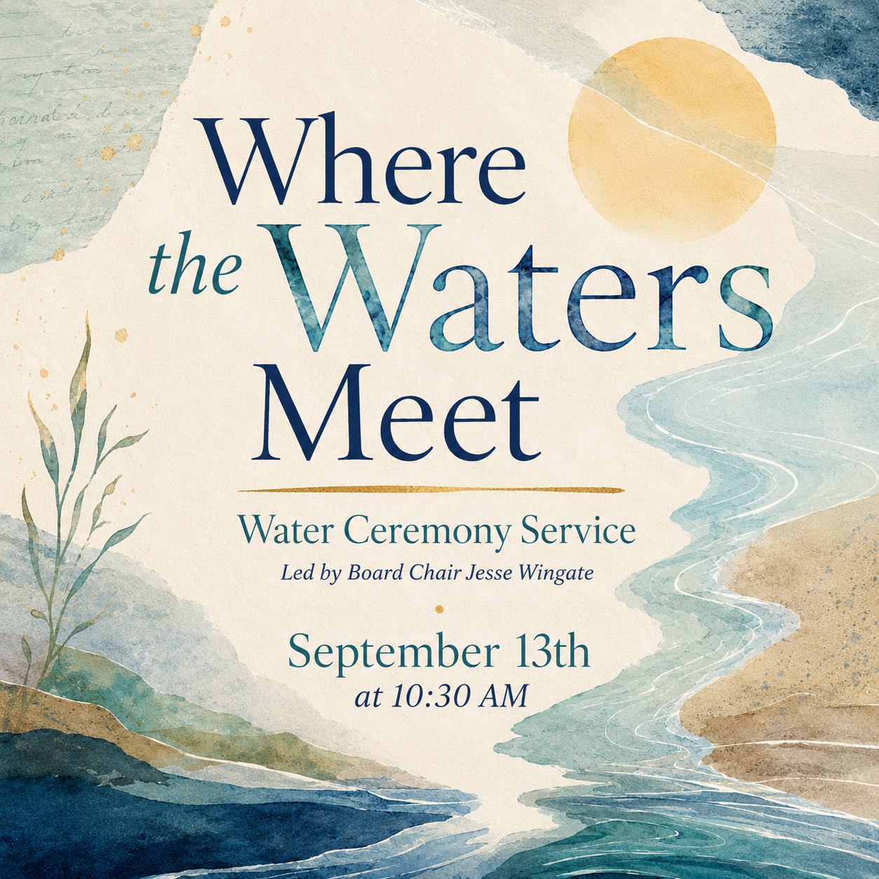 Where the Waters Meet (Water Ceremony Service)
