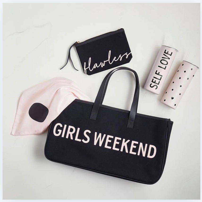 Black canvas tote