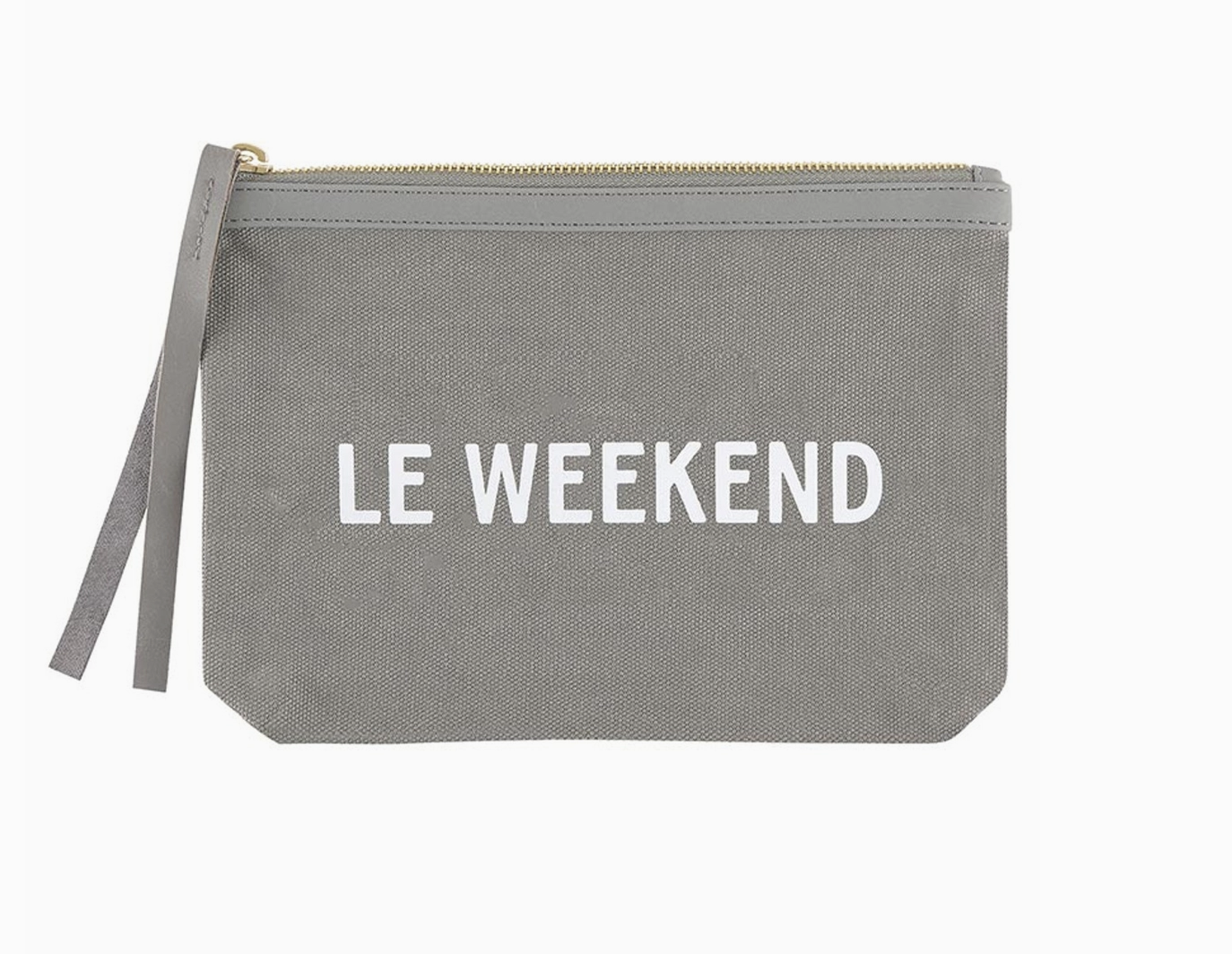 Grey Canvas Pouch