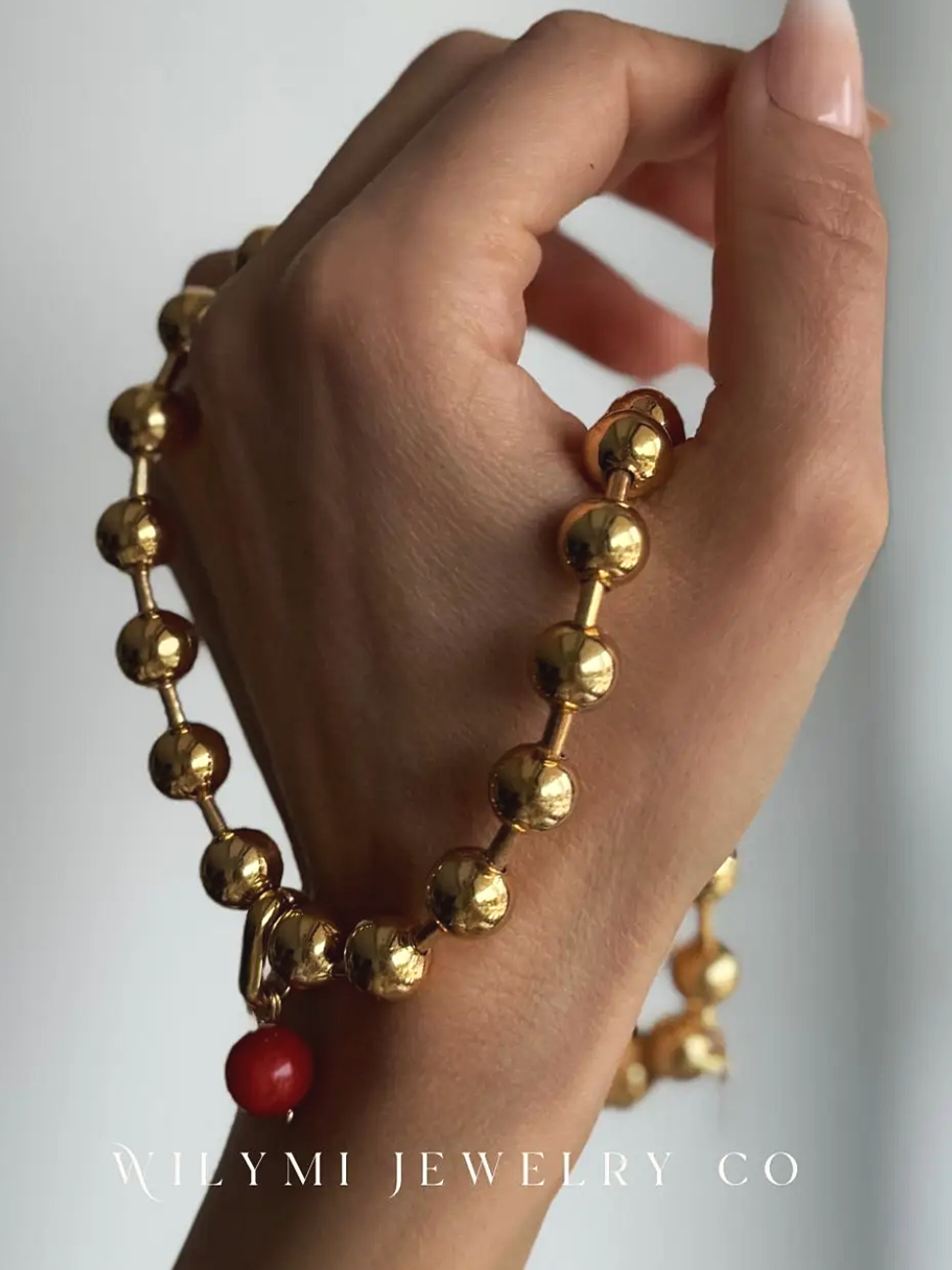 Red bauble necklace