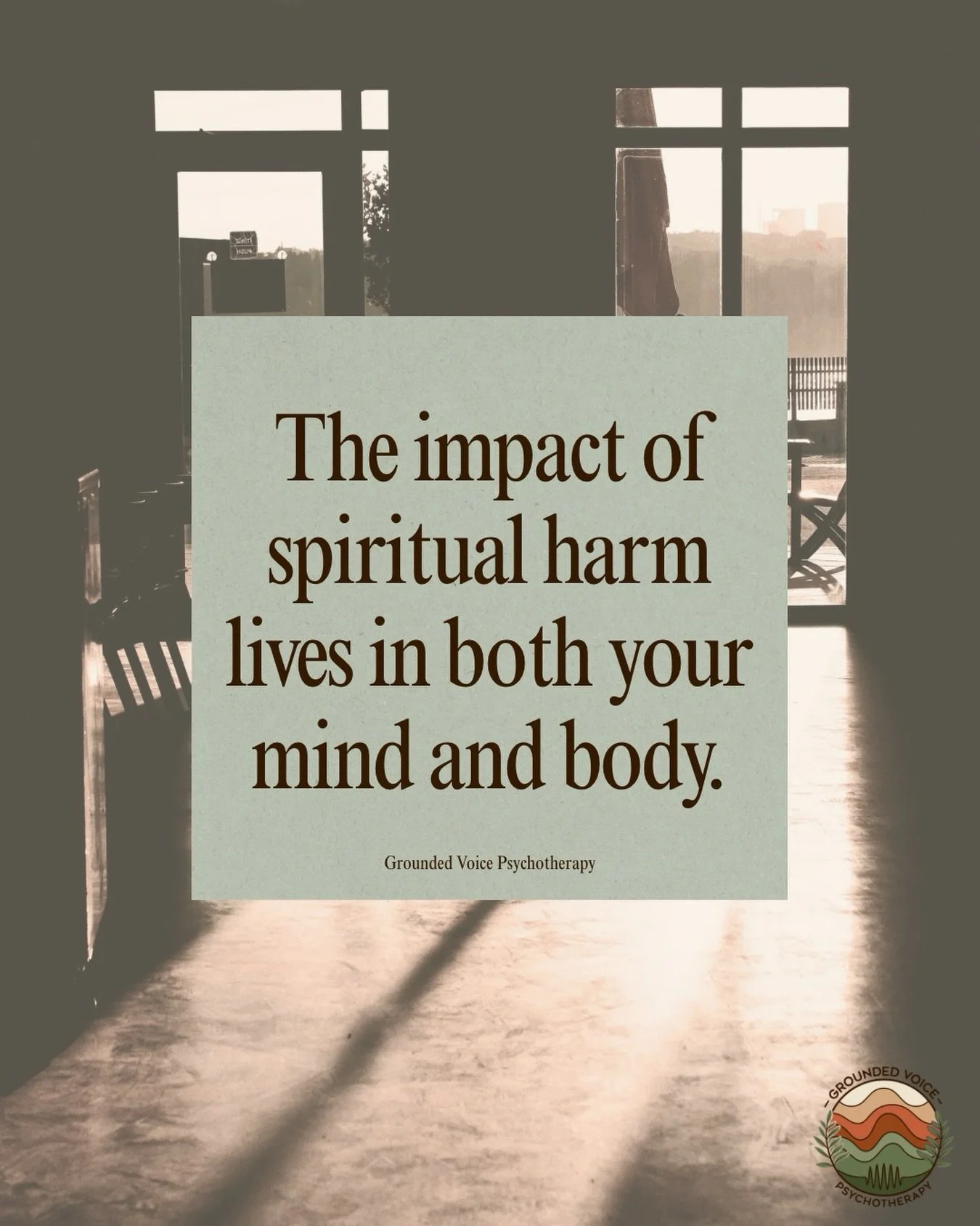 The impact of spiritual harm live in both your body and mind.

You might flinch at certain words. Feel guilt without knowing why. Miss something that also hurt you. 

This is not a contradiction. This is what happens when connection and threat live s