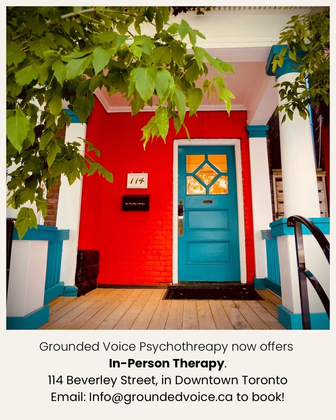 Exciting news! I&rsquo;m now offering in-person therapy sessions.

This has been something I&rsquo;ve been wanting to offer for a while, and I&rsquo;m really glad to be able to open up this option.

In-person sessions are available in downtown Toront