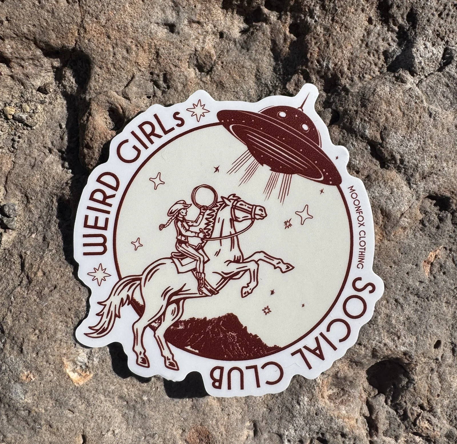 Weird Girl Social Club - Cowgirl UFO | Sticker