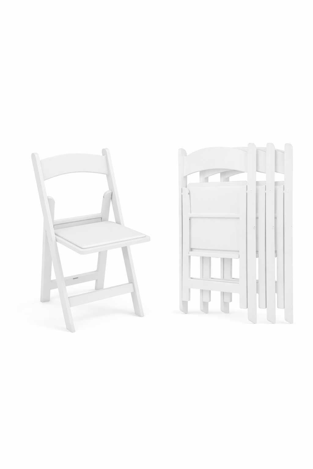 White Foldable Resin Chair