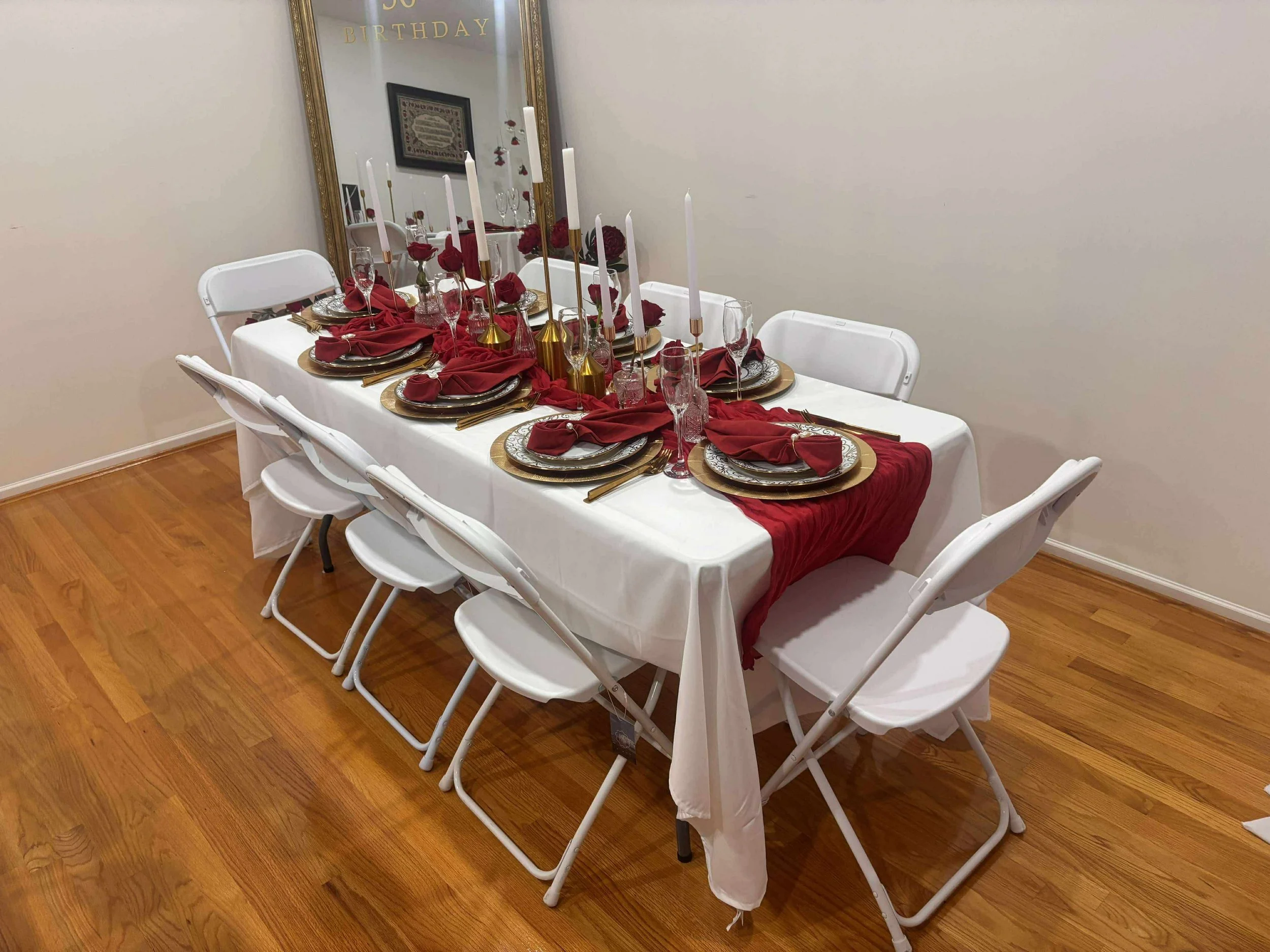 6ft White Plastic tables