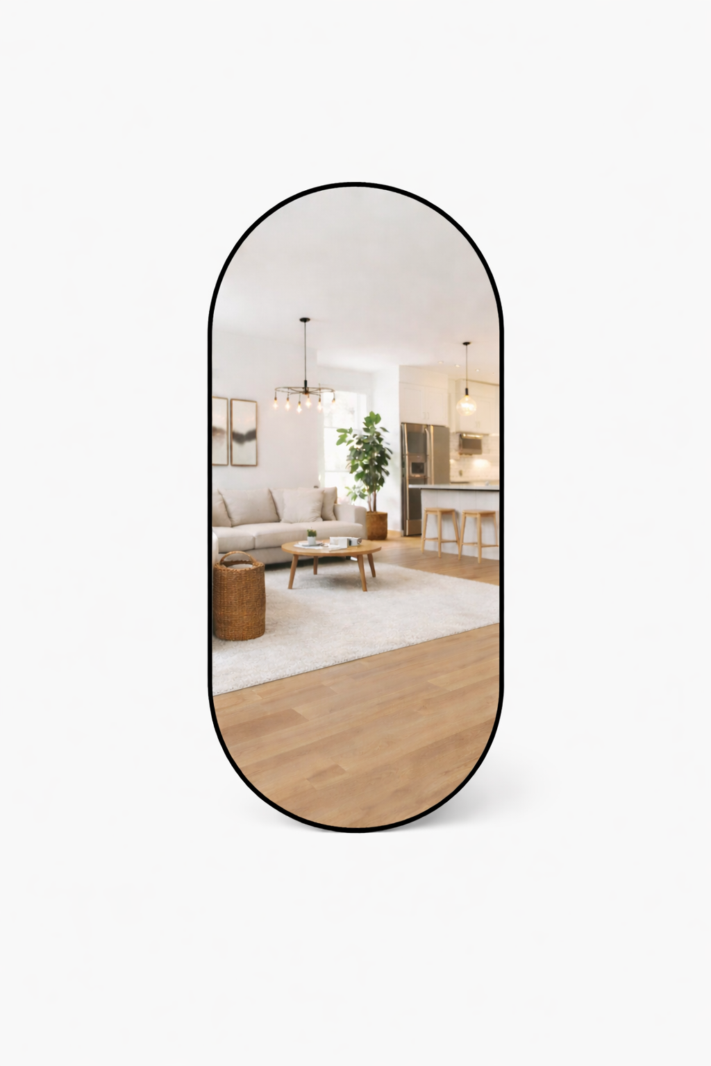 Black Oval Mirror