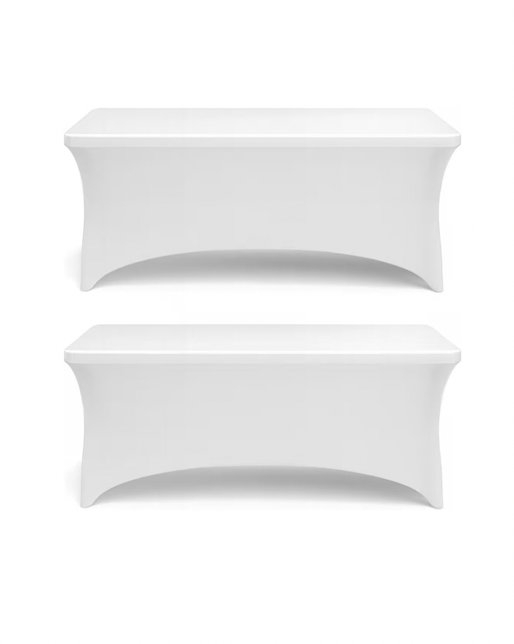 White Spandex Table Cloth