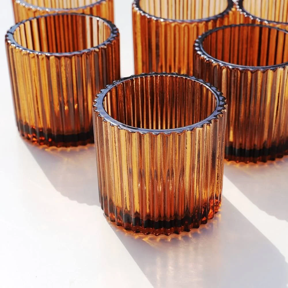 Amber Tea light candle holders