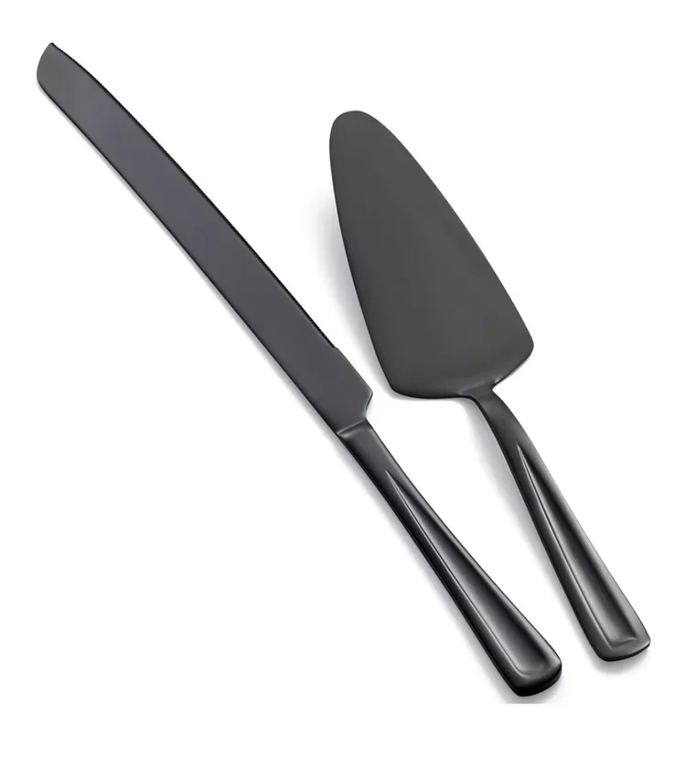 Black Cake Knife & Serving Set