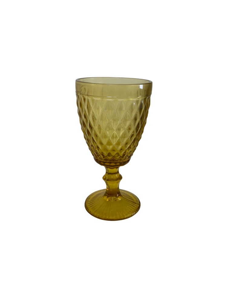 The Sunshine Goblet - Golden Yellow Glassware Rentals for Weddings & Events