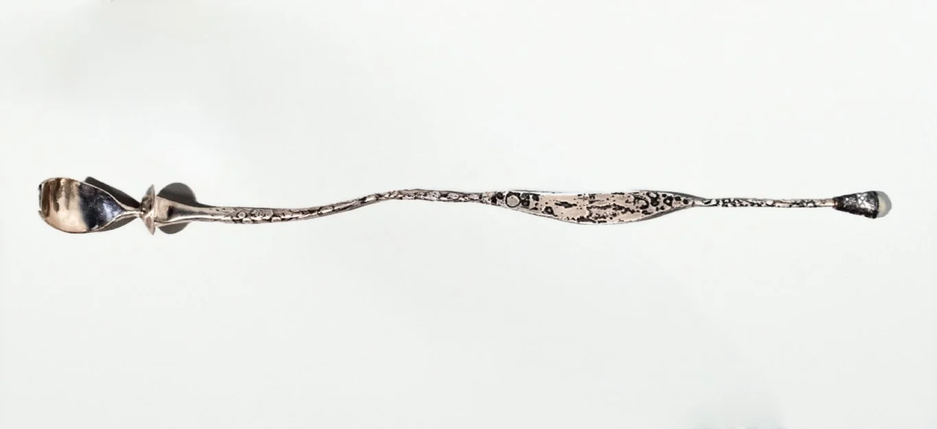 Watusi SPOON l - Etched Sterling silver 6")