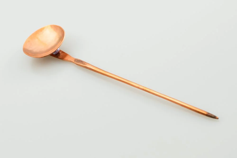 Spirit SPOON- Copper and Tahitian Pearls 6"