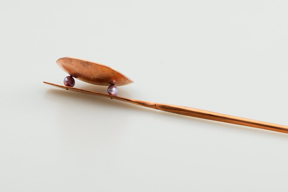 Spirit SPOON- Copper and Tahitian Pearls 6"
