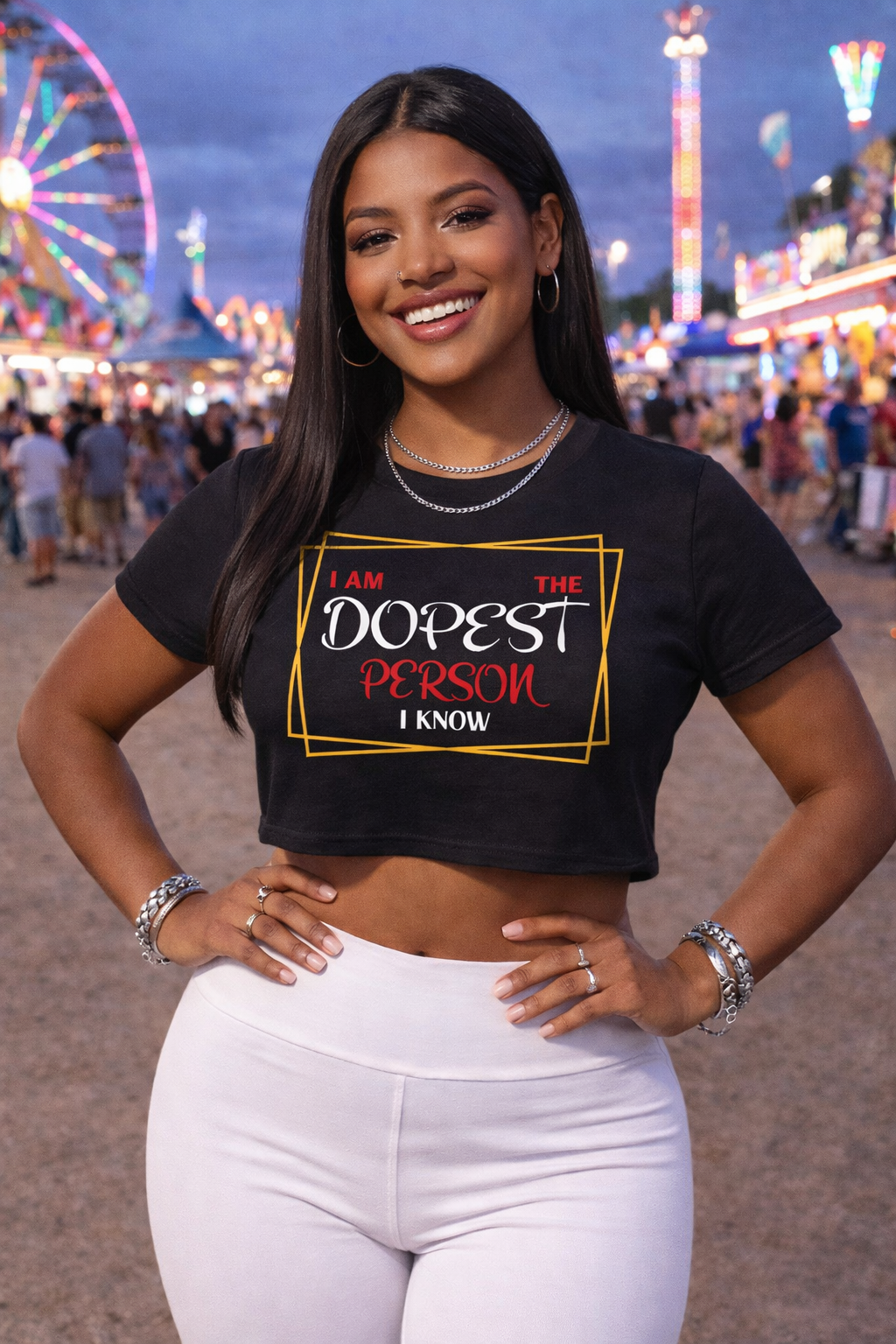 I Am The Dopest Person I Know™ – Women’s Cropped Graphic Tee