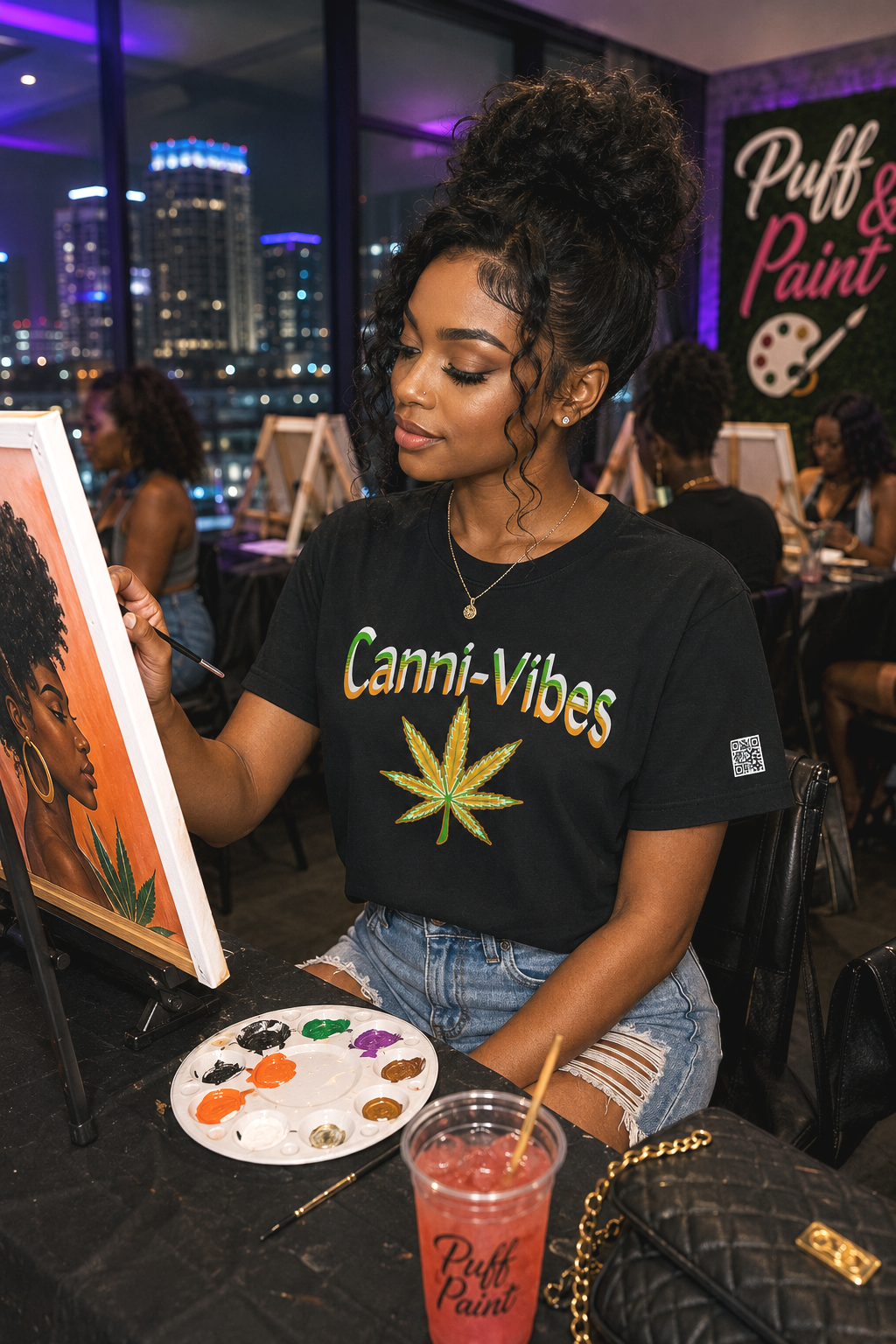 Canni-Vibes GWO Black Unisex Graphic Tee - Affirmation Apparel by Sawubona Life