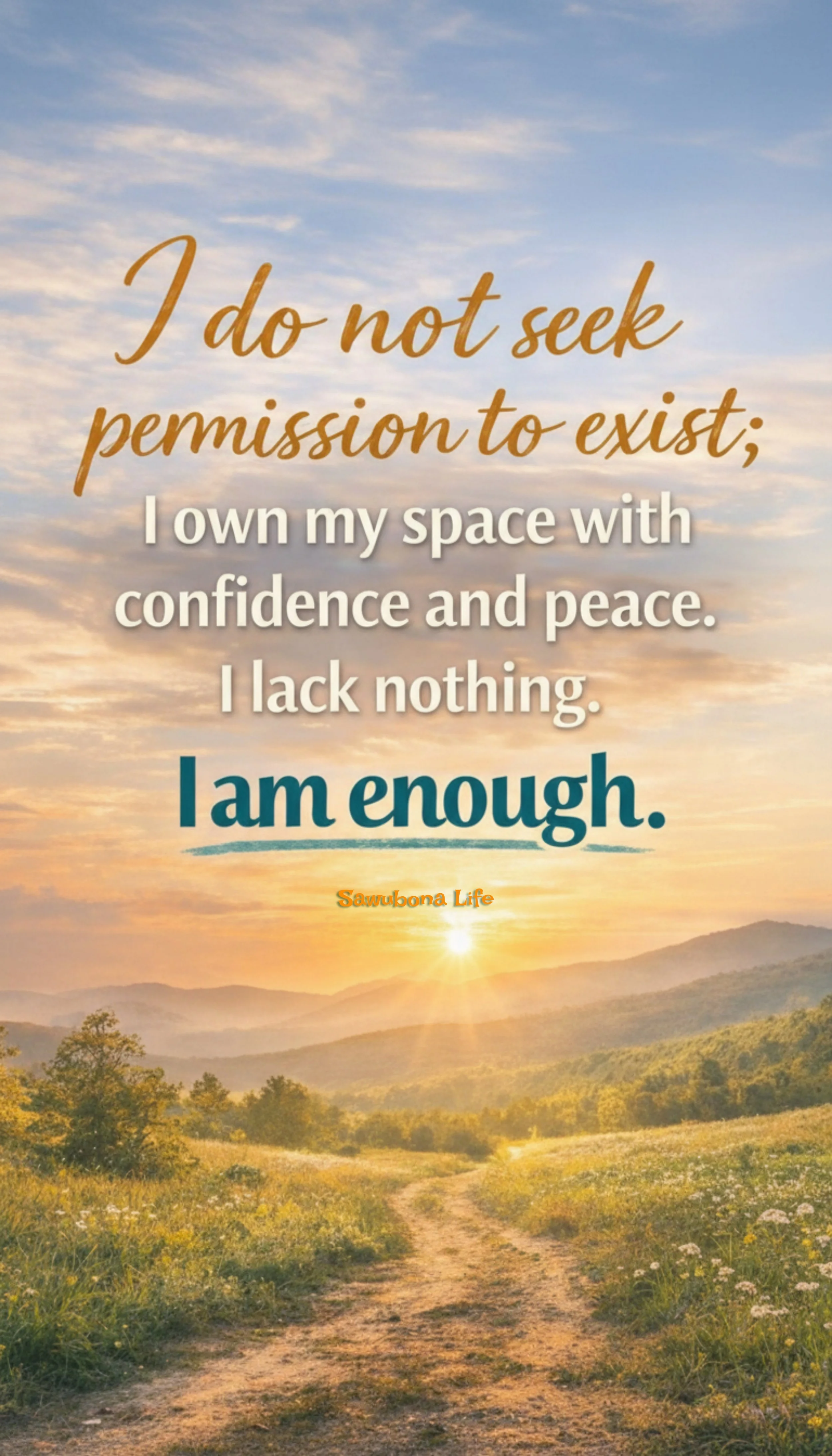 I AM ENOUGH - Affirmation Phone & Desktop Wallpaper