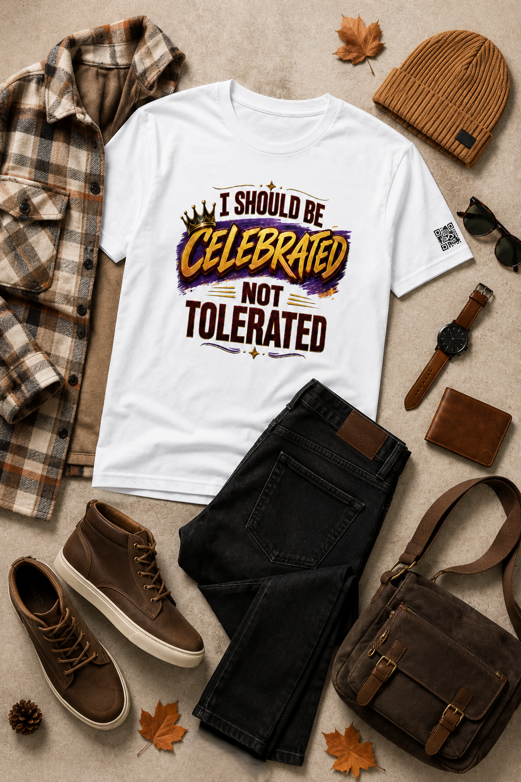 "Celebrated 2.0™" White Unisex Graphic Tee - Affirmation Apparel by Sawubona Life
