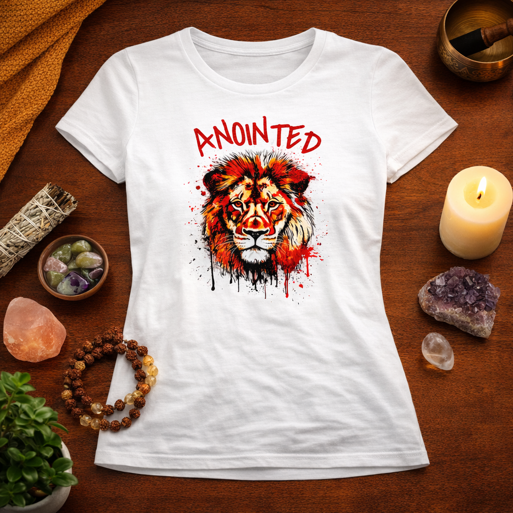 Anointed Lion Ladies' Graphic Tee - Affirmation Apparel by Sawubona Life