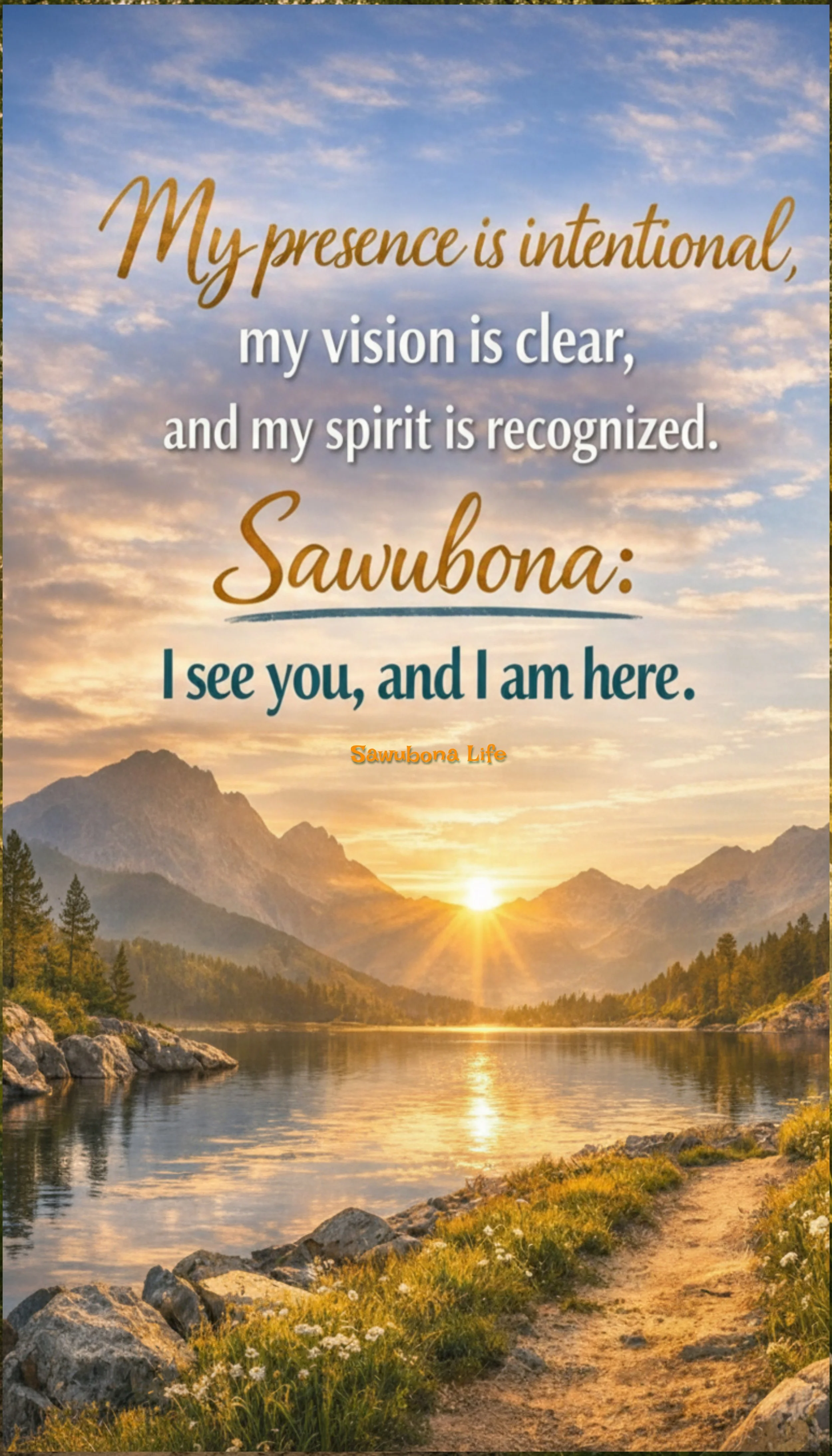 SAWUBONA - Affirmation Phone & Desktop Wallpaper