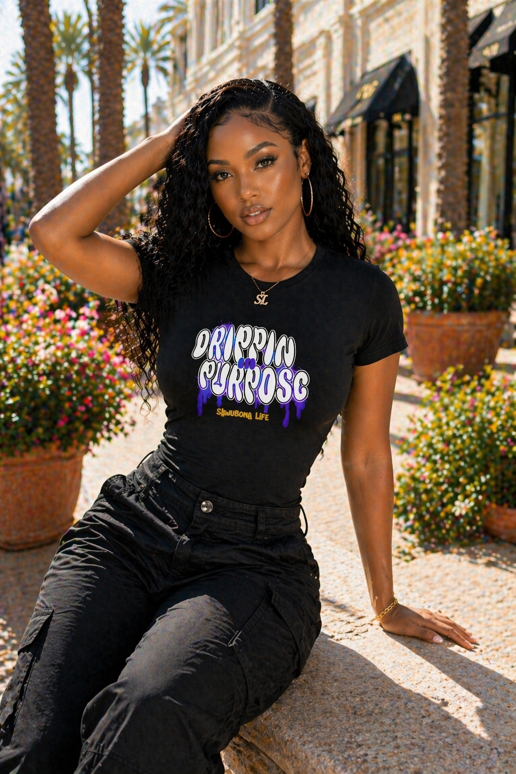 Drippin In Purpose™ Ladies Graphic Tee