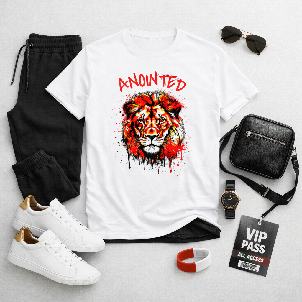 Anointed Lion Unisex Graphic Tee - Affirmation Apparel by Sawubona Life