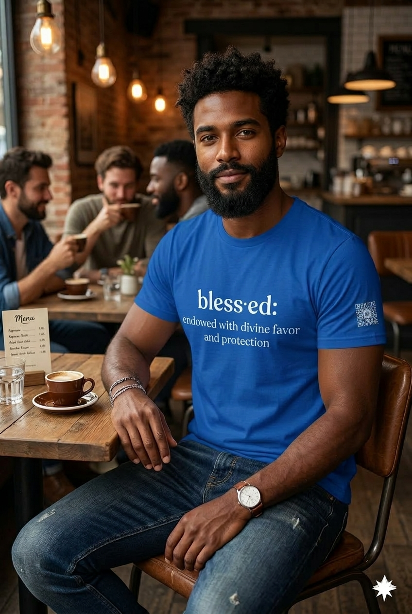 Blessed Blue Unisex Graphic Tee - Affirmation Apparel by Sawubona Life