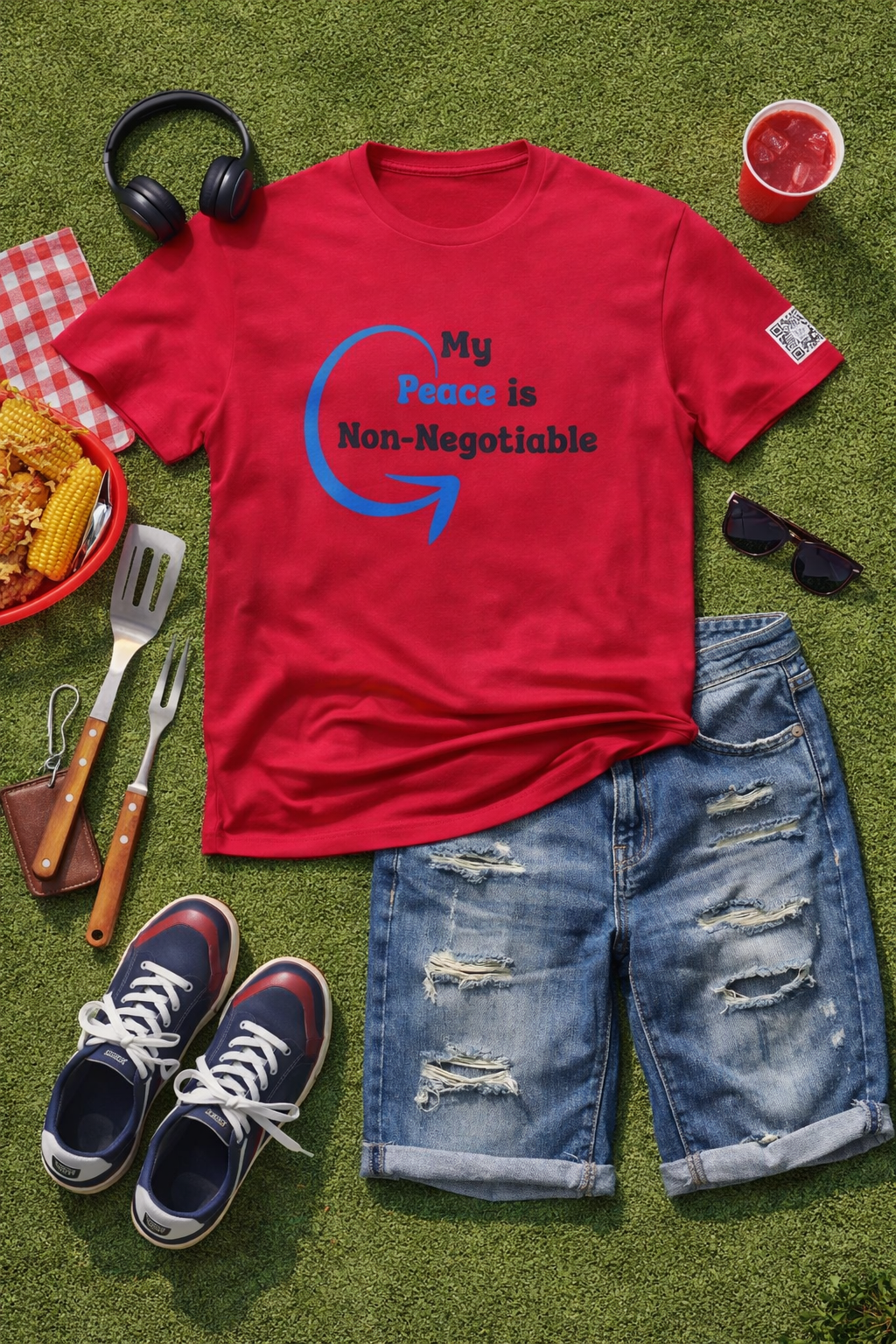 My Peace Red Unisex Graphic Tee - Affirmation Apparel by Sawubona Life