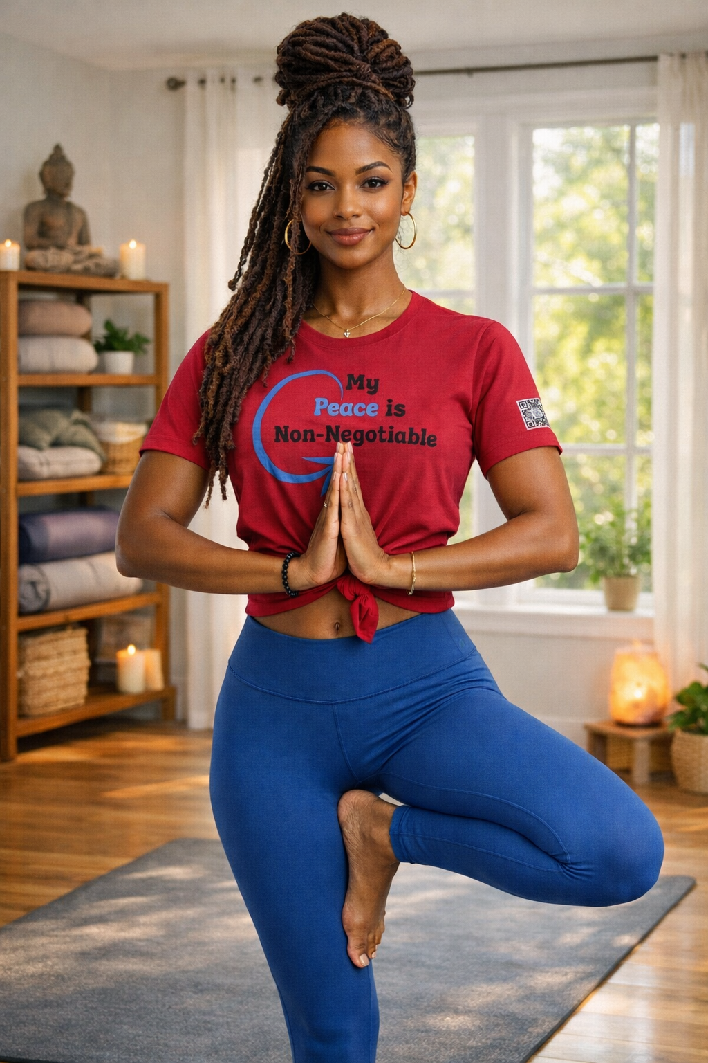 My Peace Red Ladies' Graphic Tee - Affirmation Apparel by Sawubona Life