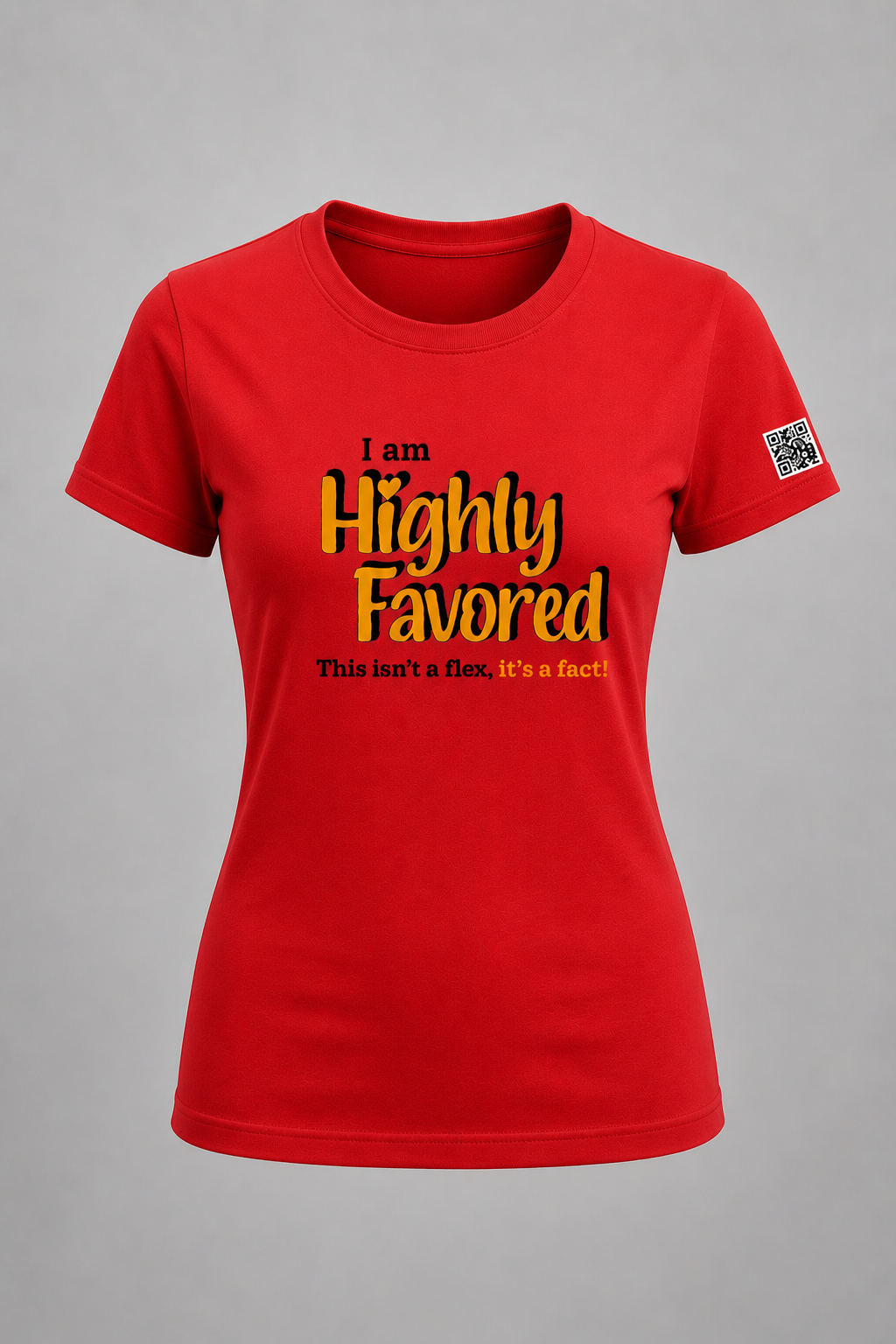 Highly Favored G+B Red Unisex Graphic Tee - Affirmation Apparel by Sawubona Life