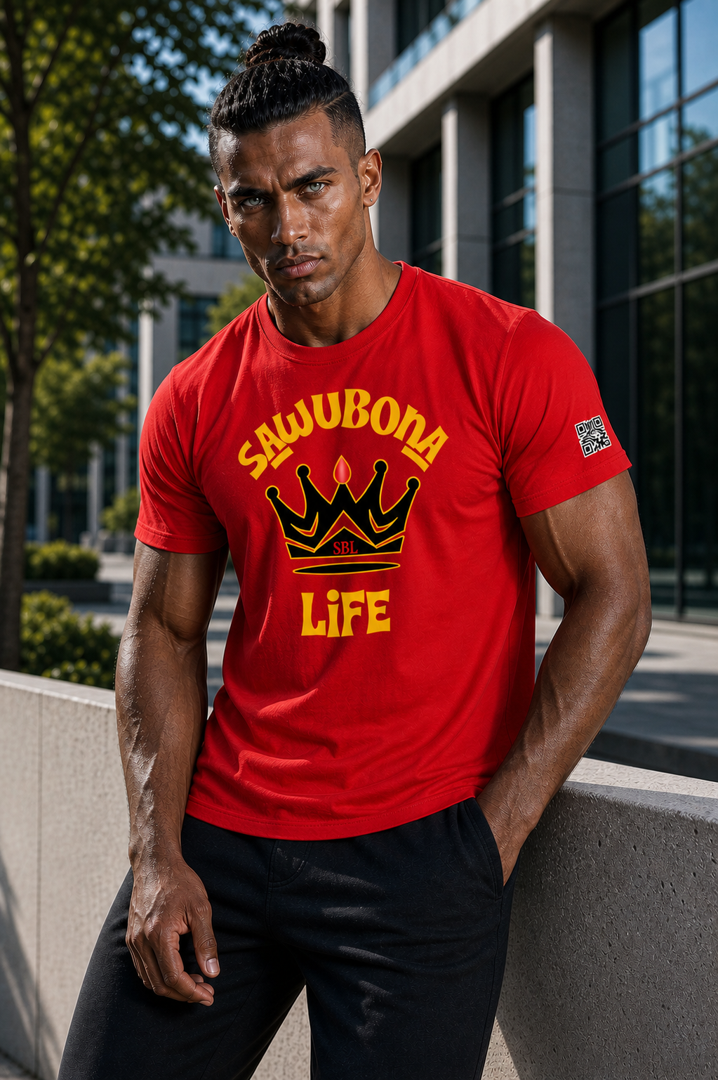 Sawubona Life Crown Red Unisex Graphic Tee - Affirmation apparel by Sawubona Life
