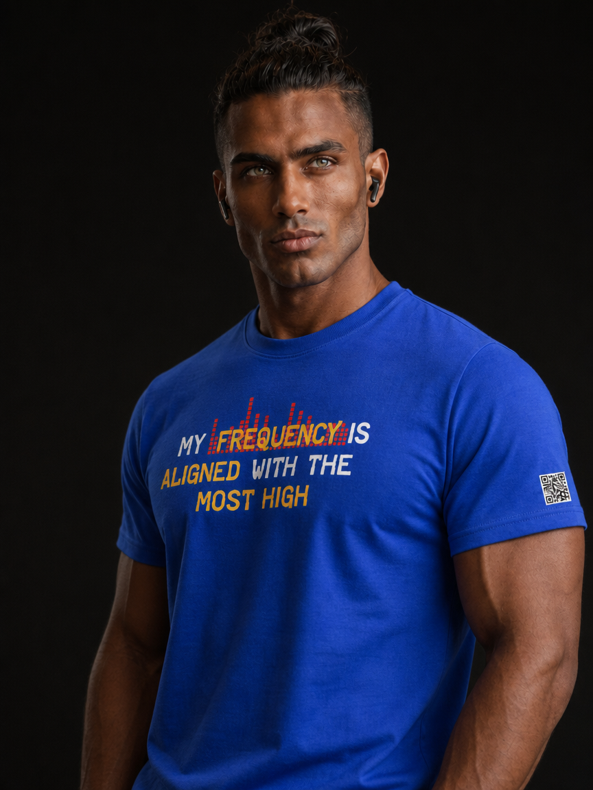 Frequency Blue Unisex Graphic Tee - Affirmation Apparel by Sawubona Life