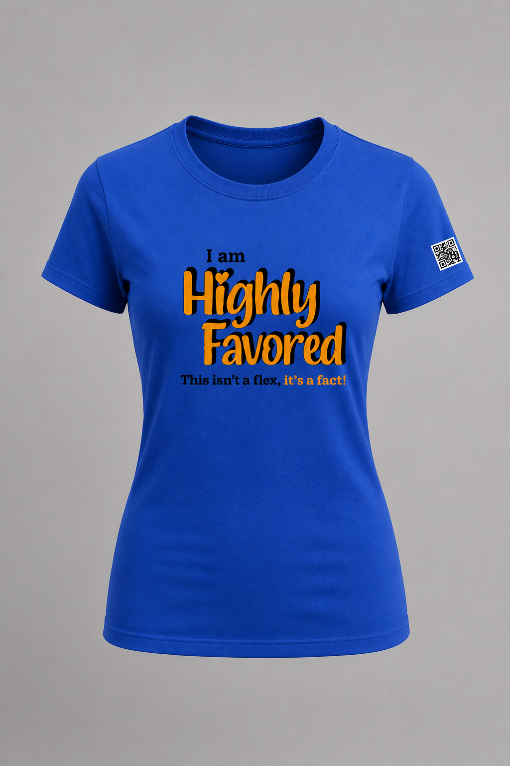 Highly Favored G+B Blue Unisex Graphic Tee - Affirmation Apparel by Sawubona Life