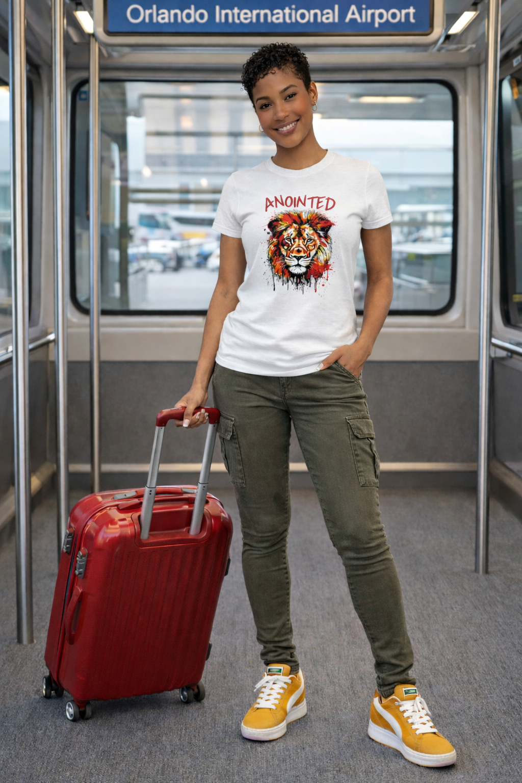 Anointed Lion Ladies' Graphic Tee - Affirmation apparel by Sawubona Life